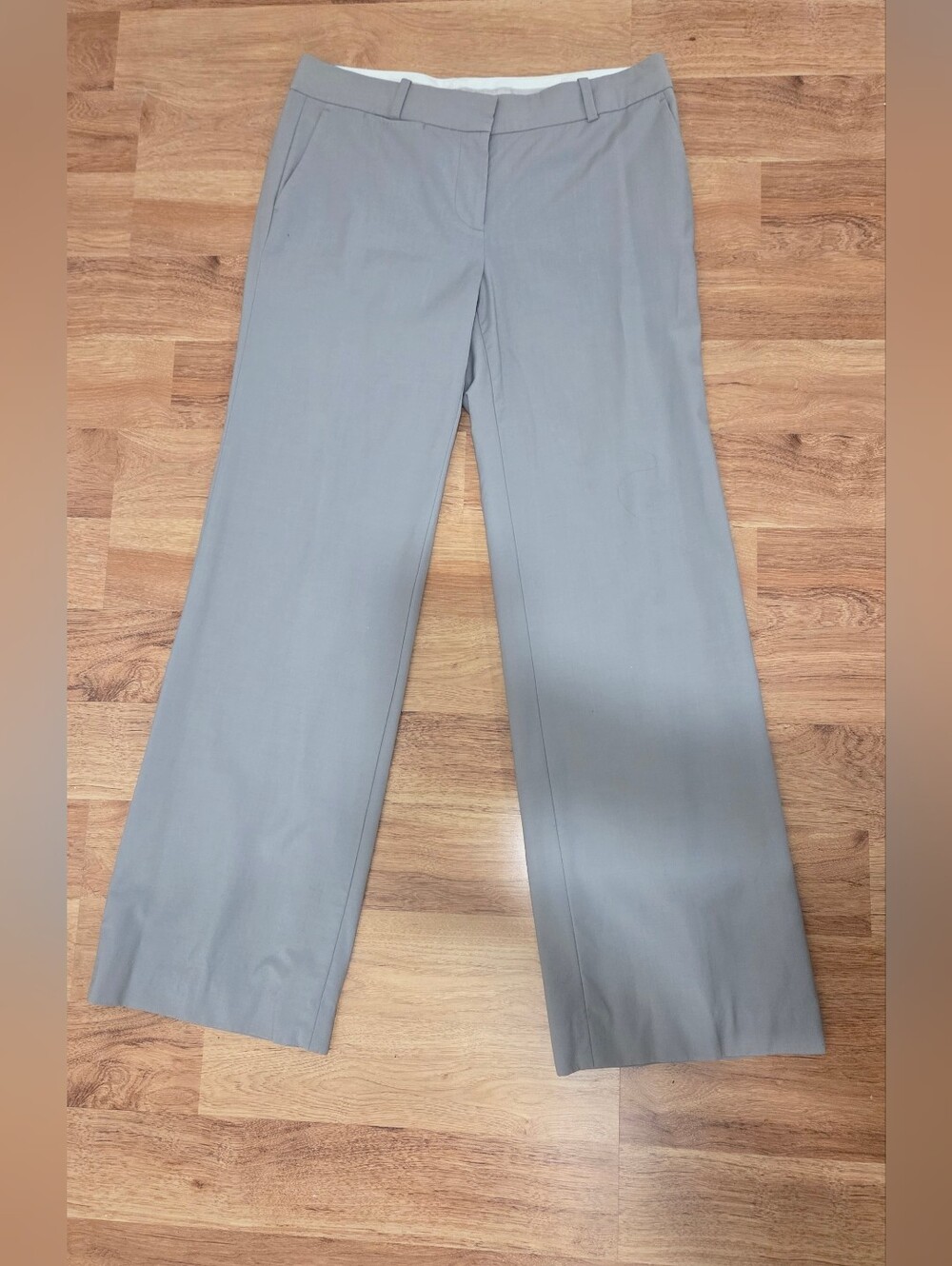 Ann Taylor Light Gray Women's Dress Trousers - Wide Leg